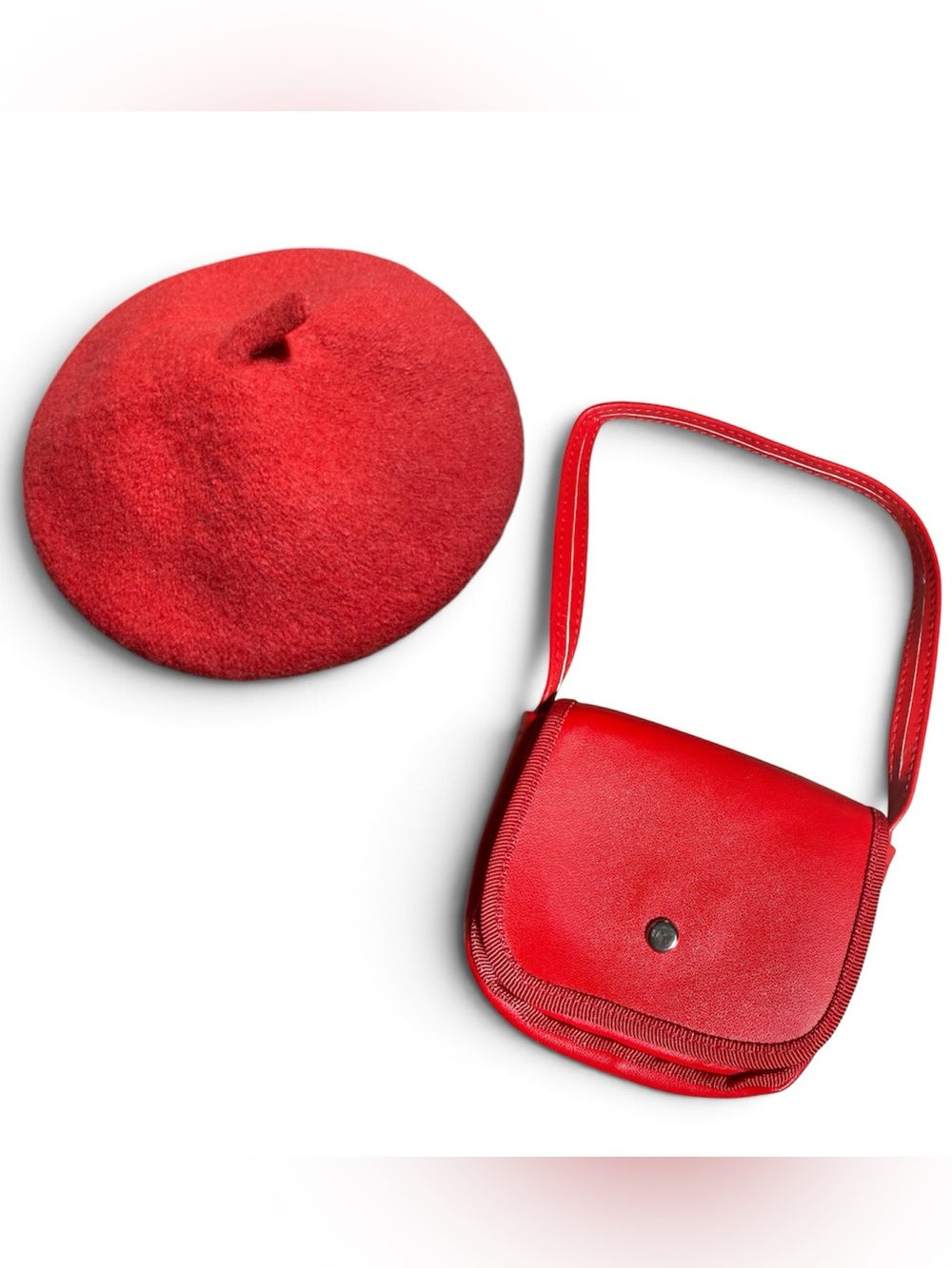 NEW American Doll Molly McIntire Red Purse & Beret Hat Accessories Bundle